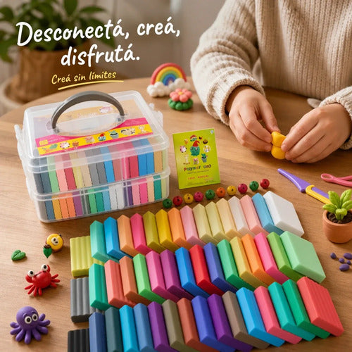 Plastilina 50 Colores, Arcilla Moldeable, Set Creativo (foto 6)