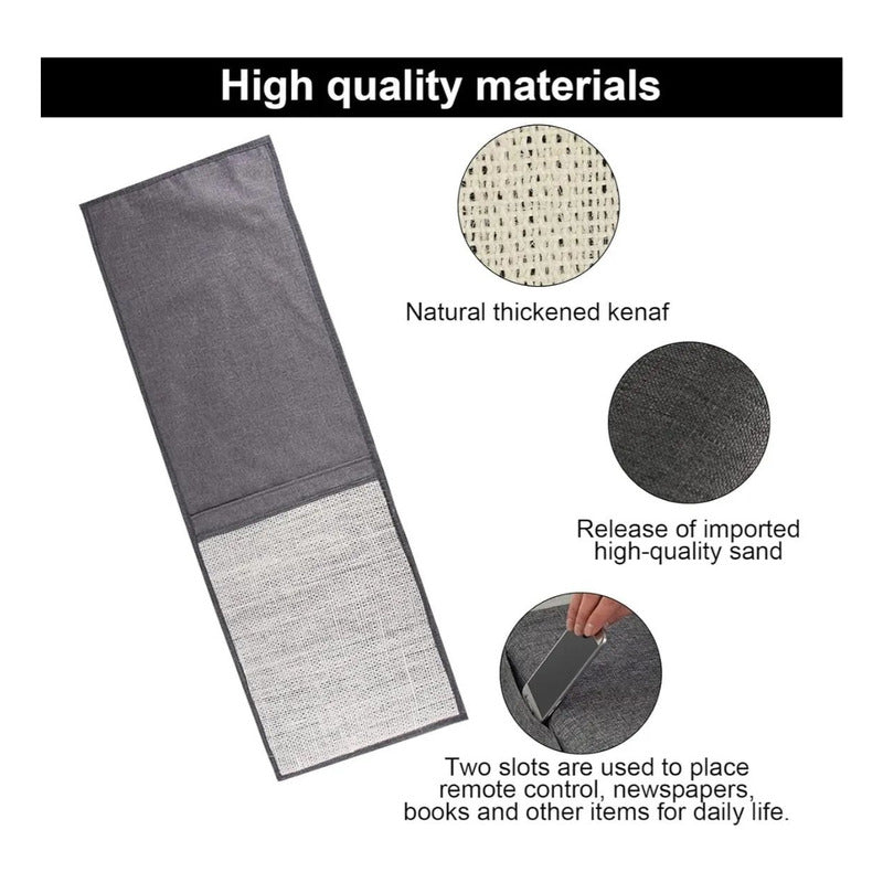 Alfombrilla Antiarañazos, Felpudo Sofá Para Gatos Y Perros Gris 110cm X 30cm