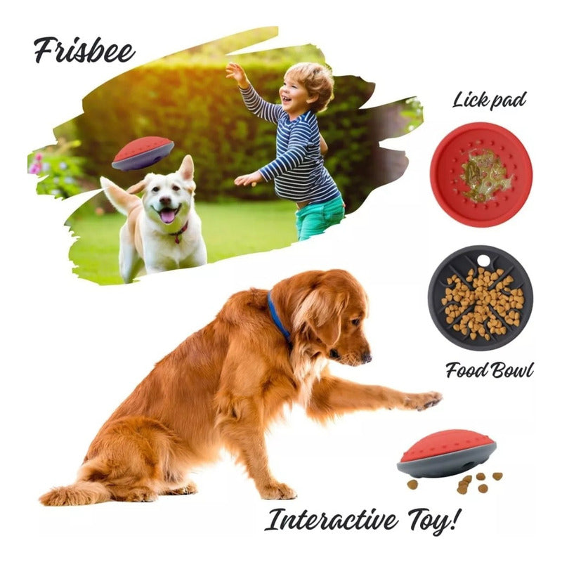 Juguete Interactivo Para Perros, Disco Volador Resistente Azul
