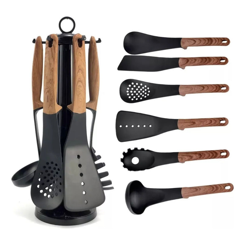 Set Utensilios Cocina Madera, Set Cucharas, Utensilios Mader