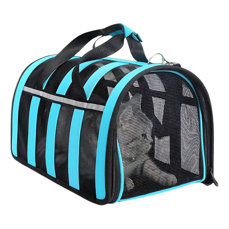 Bolso Para Mascotas Portátil Y Practica Azul