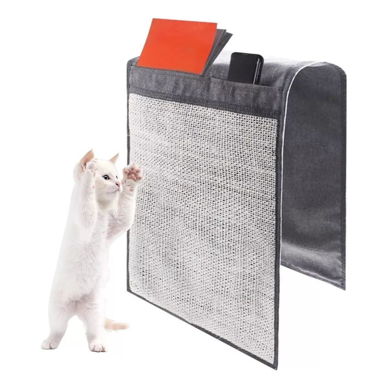 Alfombrilla Antiarañazos, Felpudo Sofá Para Gatos Y Perros Gris 110cm X 30cm