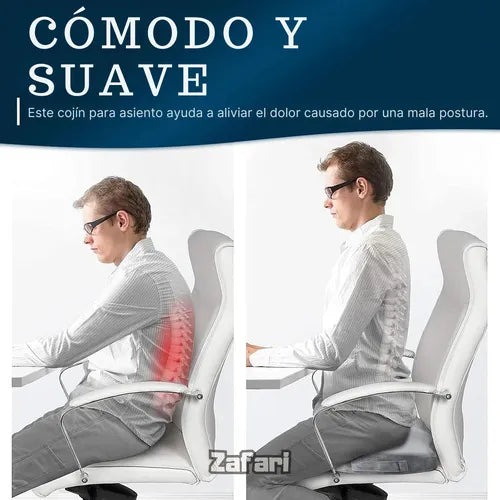 Almohadón Ortopédico Ergonómico Con Gel Frío Para Silla