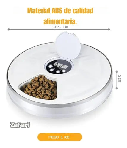 Comedero Automático Para Perros Y Gatos, Fácil De Usar Blanco