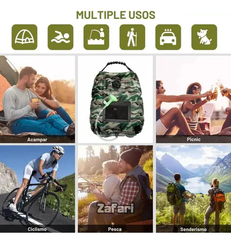 Bolsa De Ducha Portátil Solar Omug 20l Para Camping Y Exteri