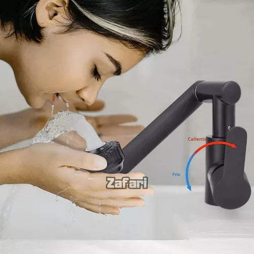 Grifo Monomando Negro Multifunción Acero Inoxidable