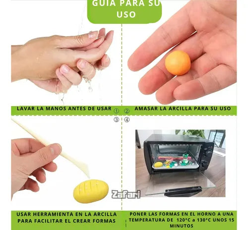 Plastilina 50 Colores, Arcilla Moldeable, Set Creativo