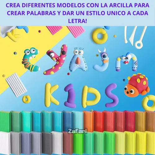 Plastilina 50 Colores, Arcilla Moldeable, Set Creativo