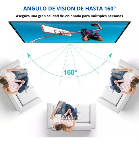 Proyector Pantalla 100 Pulgadas, Cine, Pantalla Enrollable