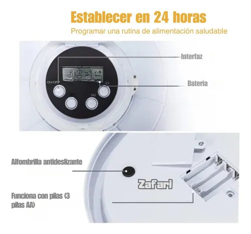 Comedero Automático Para Perros Y Gatos, Fácil De Usar Blanco
