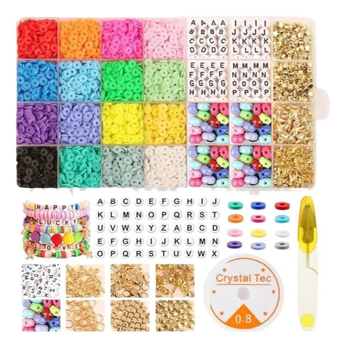 Set Kit Piezas Para Fabricación De Pulseras Accesorios Diy