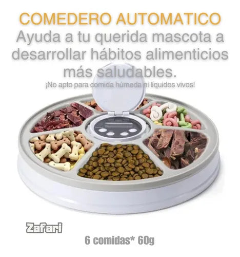 Comedero Automático Para Perros Y Gatos, Fácil De Usar Blanco