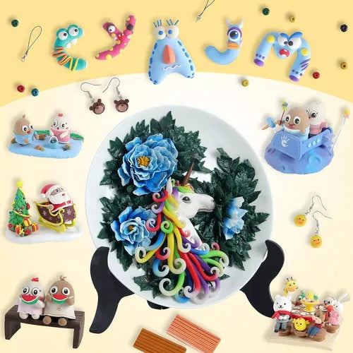 Plastilina 50 Colores, Arcilla Moldeable, Set Creativo