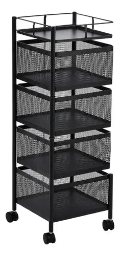 Cesta Giratoria Multiusos 360° Para Frutas, Verduras, 4 Pis