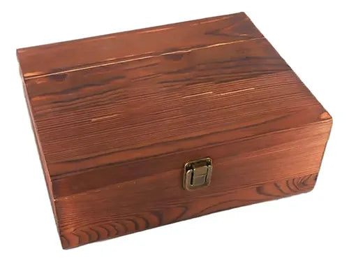 Set De Vaso De Whisky Y Petaca Elegante Con Caja De Madera