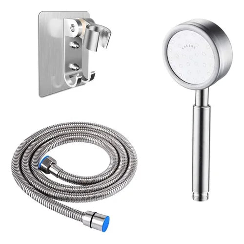 Kit Duchero De Alta Presión 100% Acero Inoxidable Gris