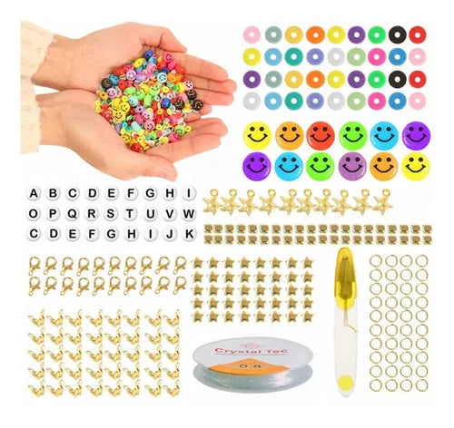 Set Kit Piezas Para Fabricación De Pulseras Accesorios Diy