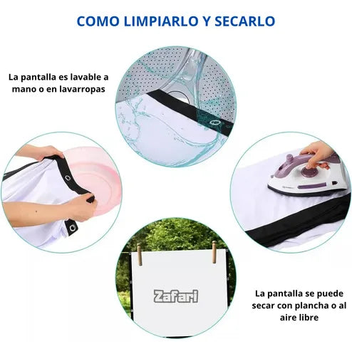 Proyector Pantalla 100 Pulgadas, Cine, Pantalla Enrollable