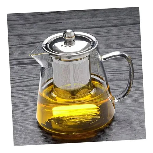 Hervidor Tetera Vidrio Con Colador Para Té