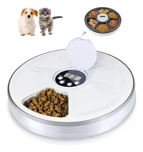 Comedero Automático Para Perros Y Gatos, Fácil De Usar Blanco