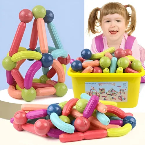 Juego De Construcción Magnético 3d Para Niños 130
