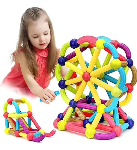 Juego De Construcción Magnético 3d Para Niños 130