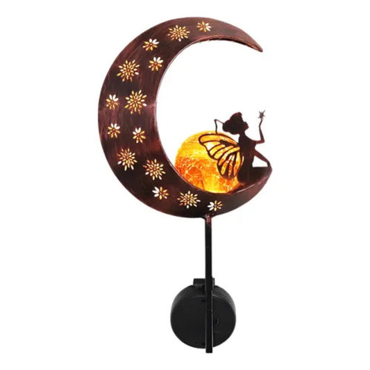 Decoración Solar Jardín Estaca Ángel Hada Luz Mágica Patio