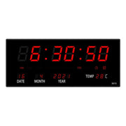Reloj De Pared Digital Led, Tamaño Grande, Fecha, Mes 36cm