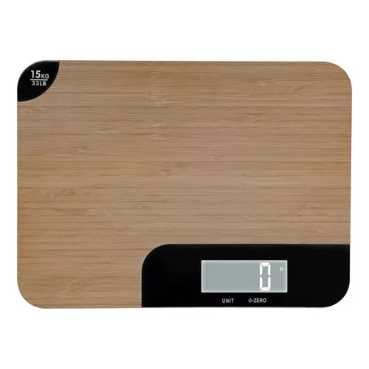 Báscula De Cocina Digital De Bambú Capacidad 15 Kg Balanza