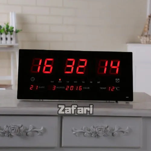 Reloj De Pared Digital Led, Tamaño Grande, Fecha, Mes 36cm